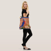 Blaue des Glücksdrucks Tasche (Am Model)