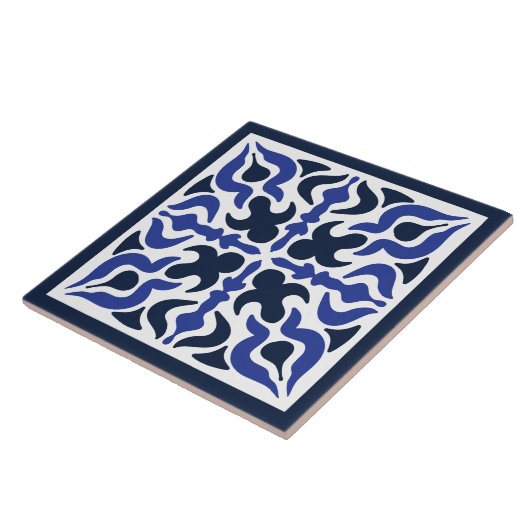 Blaue Design marokkanische Mosaik-Muster Keramik T Fliese (Seite)