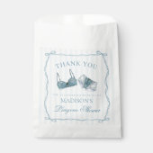 Blaue Dessous-Dusche-Junggesellinnenabschied-Desse Geschenktütchen (Vorderseite)