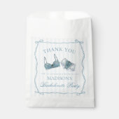 Blaue Dessous-Dusche-Junggesellinnenabschied-Desse Geschenktütchen (Vorderseite)