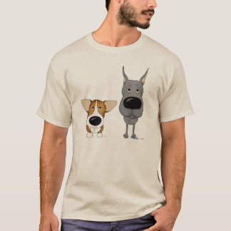 Blaue Deutsche Dogge und Corgi T-Shirt
