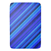 Blaue Diagonalstreifen Badematte (Vorderseite Vertikal)