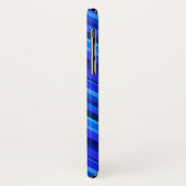 Blaue Diagonalstreifen Case-Mate iPhone Hülle (Hinten/Links)