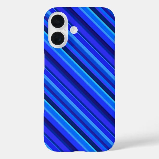 Blaue Diagonalstreifen Case-Mate iPhone Hülle (Rückseite)
