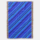 Blaue Diagonalstreifen Decke (Vorderseite Vertikal)