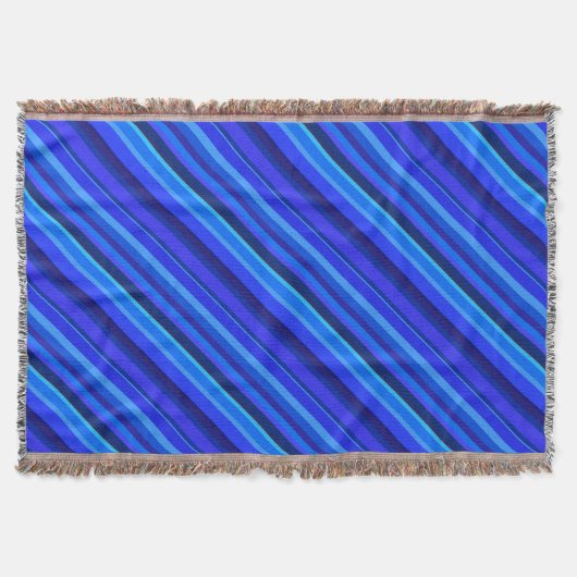 Blaue Diagonalstreifen Decke (Vorderseite)