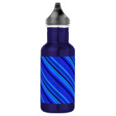 Blaue Diagonalstreifen Edelstahlflasche (Rechts)