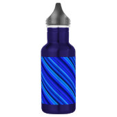 Blaue Diagonalstreifen Edelstahlflasche (Links)