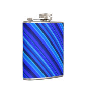 Blaue Diagonalstreifen Flachmann (Rechts)