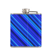 Blaue Diagonalstreifen Flachmann (Rückseite)