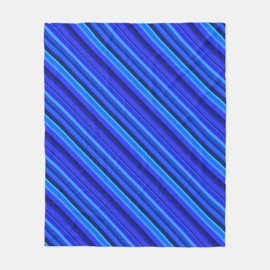 Blaue Diagonalstreifen Fleecedecke (Vorderseite)