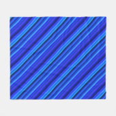 Blaue Diagonalstreifen Fleecedecke (Vorderseite (Horizontal))