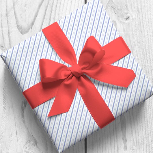 Blaue Diagonalstreifen Geschenkpapier