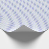 Blaue Diagonalstreifen Geschenkpapier (Ecke)