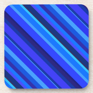 Blaue Diagonalstreifen Getränkeuntersetzer