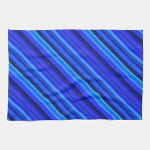 Blaue Diagonalstreifen Küchentuch