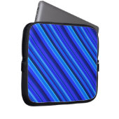 Blaue Diagonalstreifen Laptopschutzhülle (Vorne Rechts)