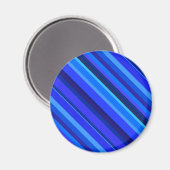 Blaue Diagonalstreifen Magnet (Vorderseite/Rückseite)