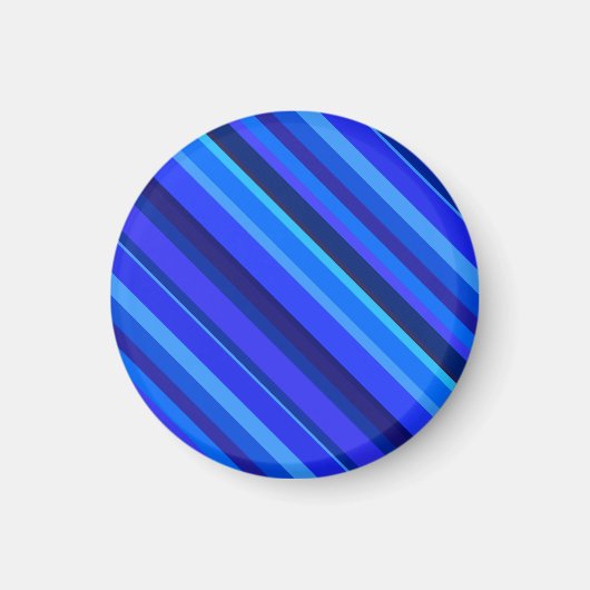 Blaue Diagonalstreifen Magnet (Vorne)