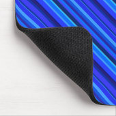 Blaue Diagonalstreifen Mousepad (Ecke)