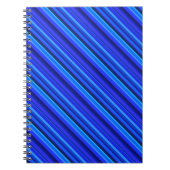 Blaue Diagonalstreifen Notizblock (Vorderseite)