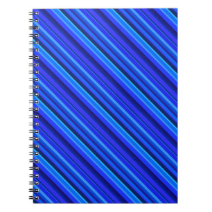 Blaue Diagonalstreifen Notizblock