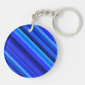 Blaue Diagonalstreifen Schlüsselanhänger (Rückseite)