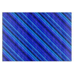 Blaue Diagonalstreifen Schneidebrett