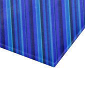 Blaue Diagonalstreifen Schneidebrett (Ecke)