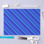 Blaue Diagonalstreifen Seidenpapier (Handwerk)