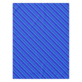 Blaue Diagonalstreifen Tischdecke (Vorderseite)