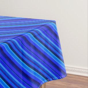 Blaue Diagonalstreifen Tischdecke