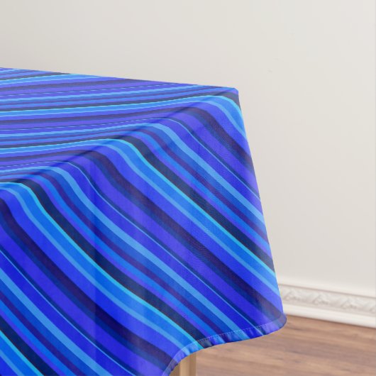 Blaue Diagonalstreifen Tischdecke (Beispiel)