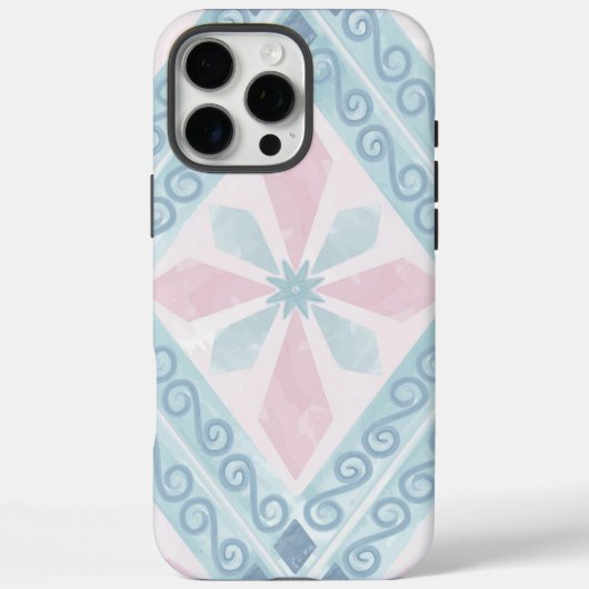 Blaue Diamant-Geometrie Case-Mate iPhone Hülle (Rückseite)