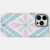 Blaue Diamant-Geometrie Case-Mate iPhone Hülle (Rückseite (Horizontal))