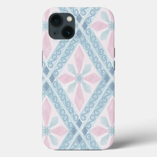 Blaue Diamant-Geometrie-Muster Case-Mate iPhone Hülle