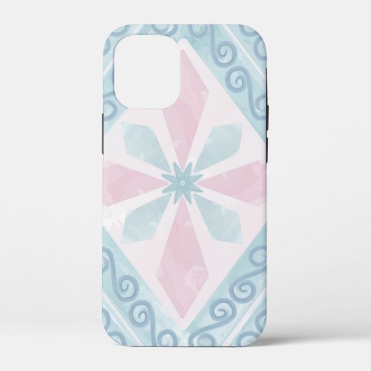 Blaue Diamant-Geometrie-Muster Case-Mate iPhone Hülle (Rückseite)