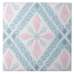 Blaue Diamant-Geometrie-Muster Fliese