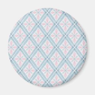 Blaue Diamant-Geometrie-Muster Magnet