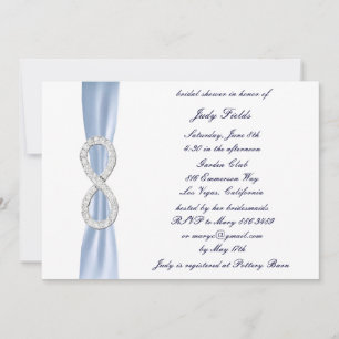 Blaue Diamant-Infinity-Brautparty-Einladung Einladung