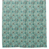 Blaue Diamanten Duschvorhang im Mid-Century-Modern (Vorderseite)