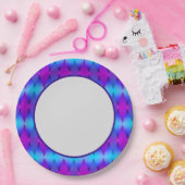 Blaue Diamanten-Papierplatte Pappteller (Party)
