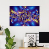 Blaue Diamanten Poster (Heimbüro)