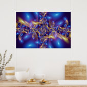 Blaue Diamanten Poster (Küche)