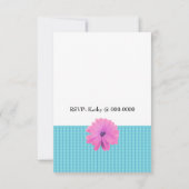 Blaue Diamanten und Blumengeburtstag Einladung (Rückseite)