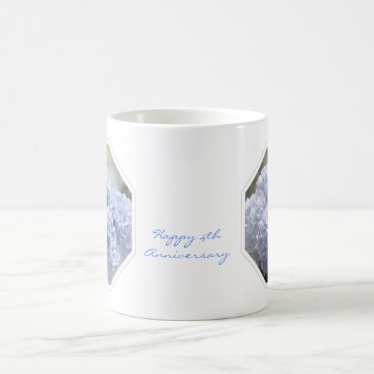 Blaue Diamantenhydrangea-Blumen Kaffeetasse (Mittel)