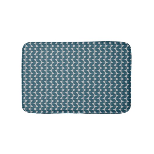 Blaue Diamantenmuster Badematte (Vorderseite)