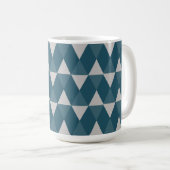 Blaue Diamantenmuster Kaffeetasse (VorderseiteRechts)