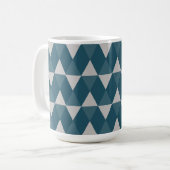 Blaue Diamantenmuster Kaffeetasse (Vorderseite Links)