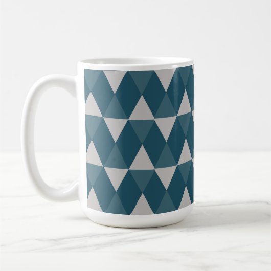 Blaue Diamantenmuster Kaffeetasse (Links)